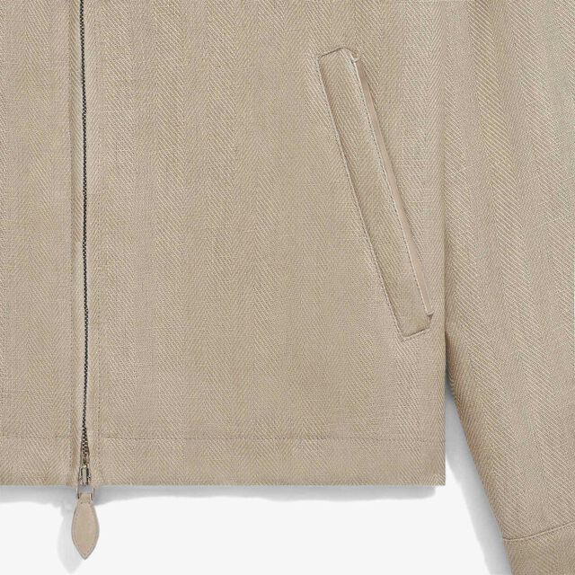 Linen Blouson, NATURAL BEIGE, hi-res 7