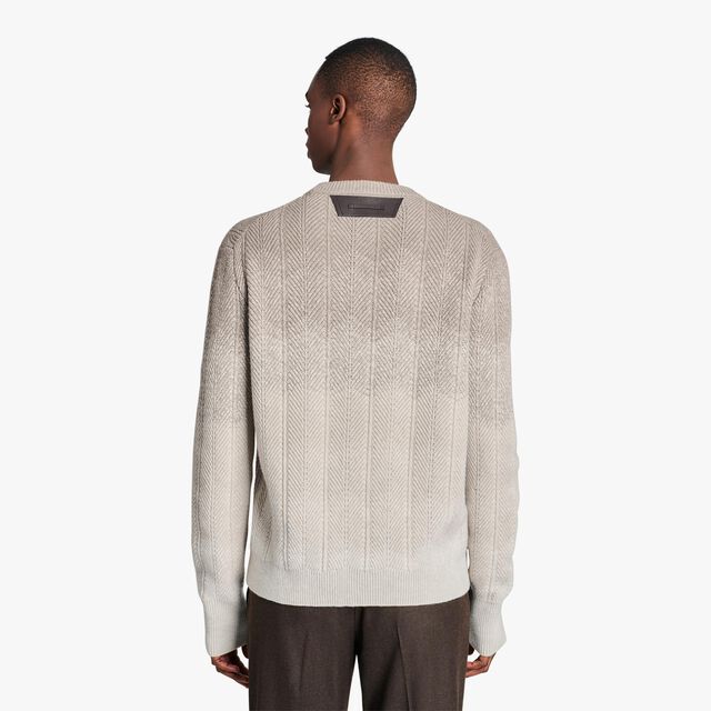 Gradient Cashmere Crewneck, WARM BEIGE, hi-res 3