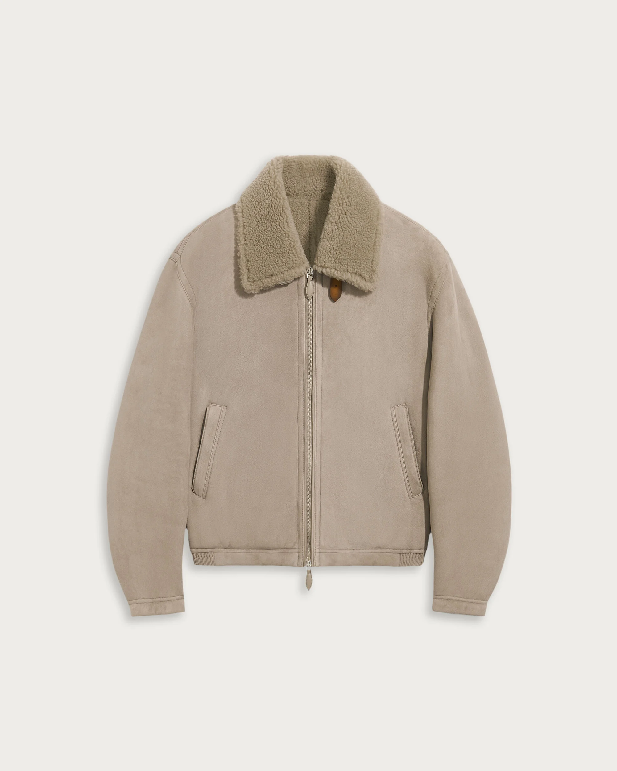 Shearling Blouson, Gray Beige, hi-res