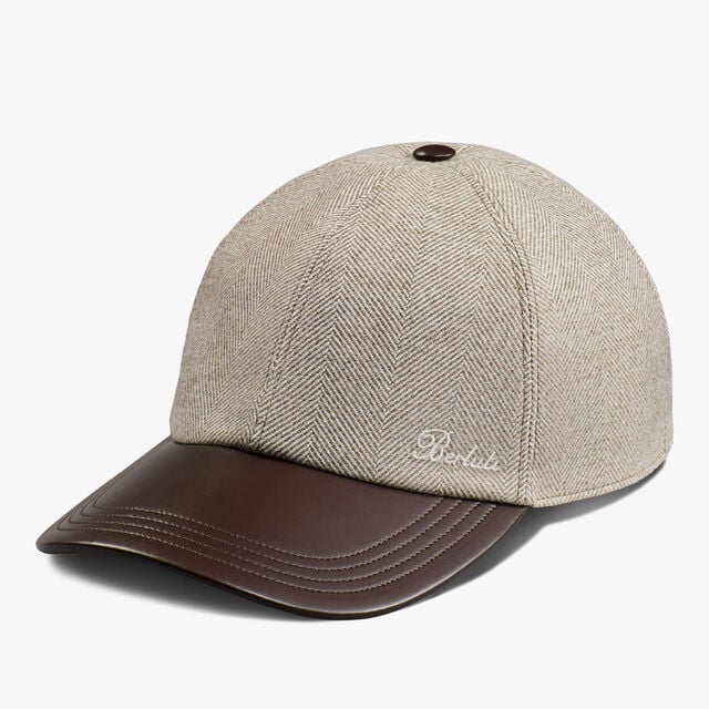 Herringbone Baseball Cap, TAUPE GREY, hi-res 1