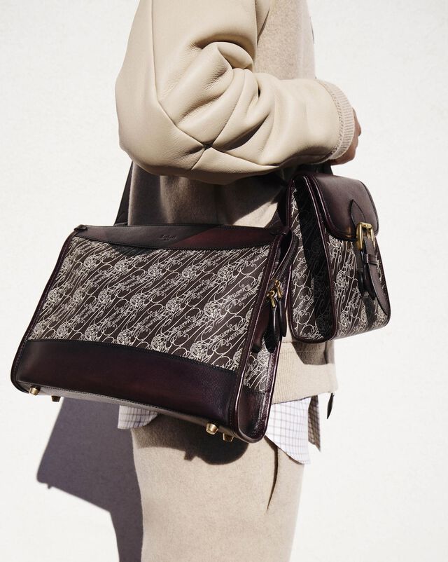 Sac Bandoulière Musette En Toile Marbeuf, DARK BROWN + MADURO, hi-res 2