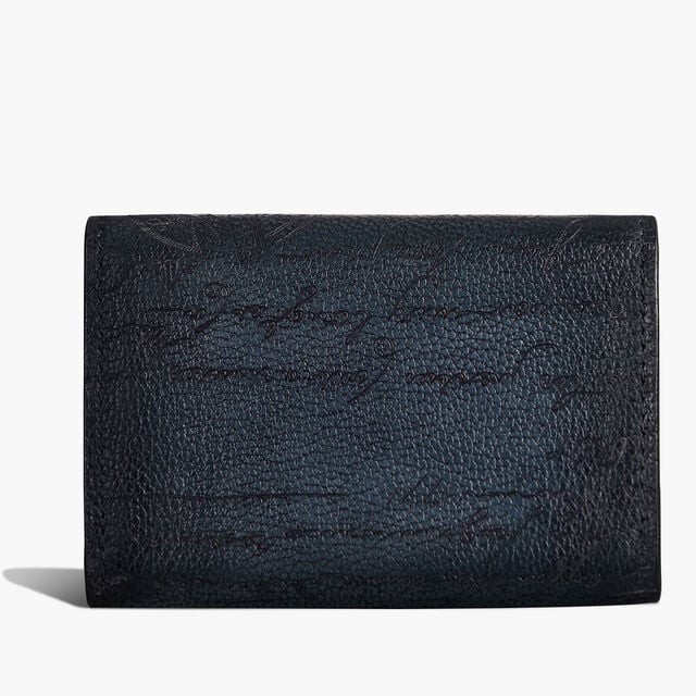 Imbuia Scritto Leather Card Holder, INDIGO DENIM, hi-res 2