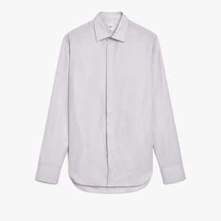 Andy Cotton Silk Scritto Shirt, ICY GREY, hi-res