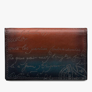 Imbuia Scritto Leather Card Holder, CLOUDY CACAO, hi-res