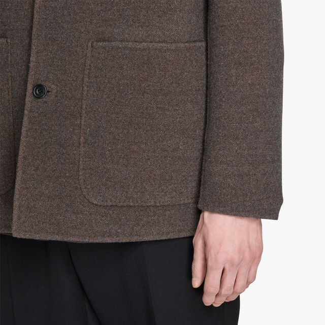 Double Face Wool Field Jacket, NUANCE OF BROWN, hi-res 5
