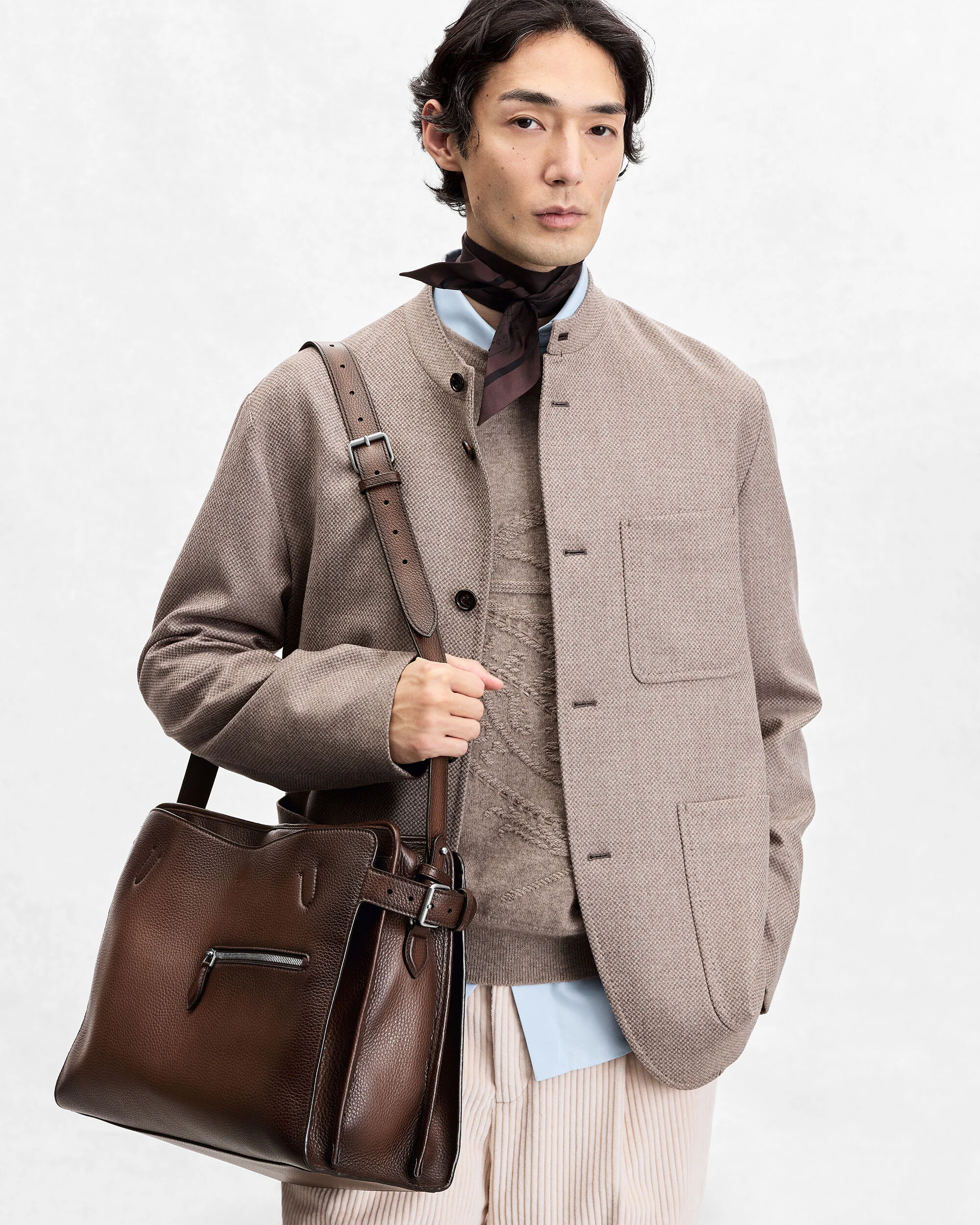 Un Jour De Plus Briefcase, Soft Brown, hi-res