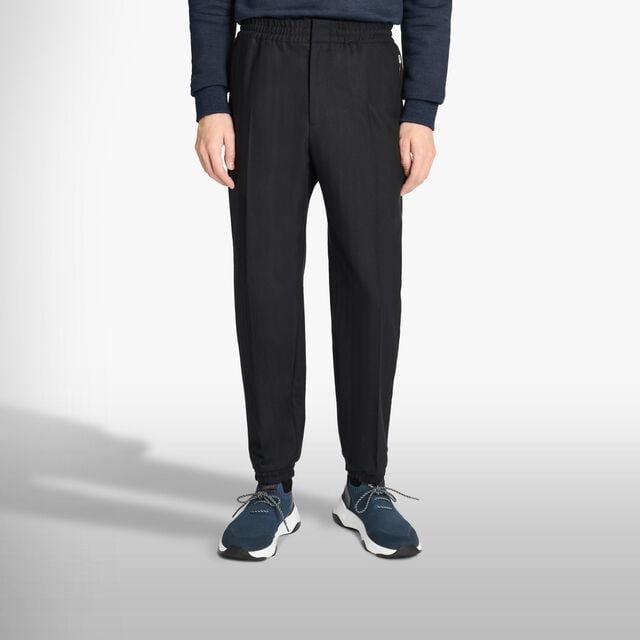 Wool Cotton Joggpants, NOIR, hi-res 2
