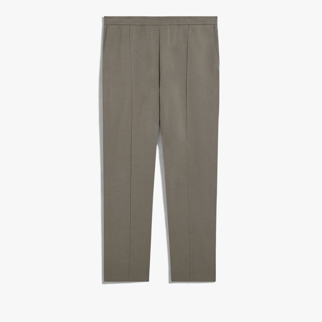 Double Face Scritto Knitted Pants, PEBBLES GREY, hi-res 1