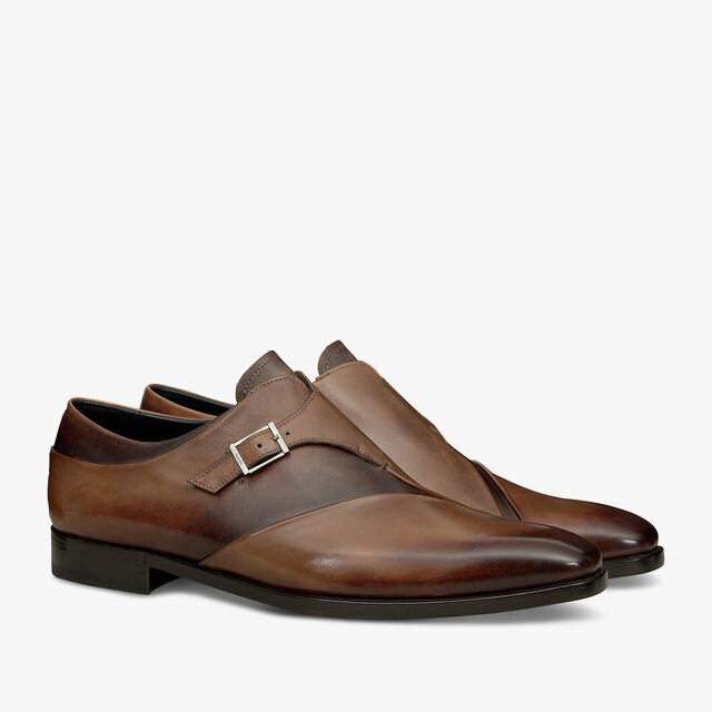 Demesure Leather Monk Shoe, CACAO INTENSO, hi-res 2