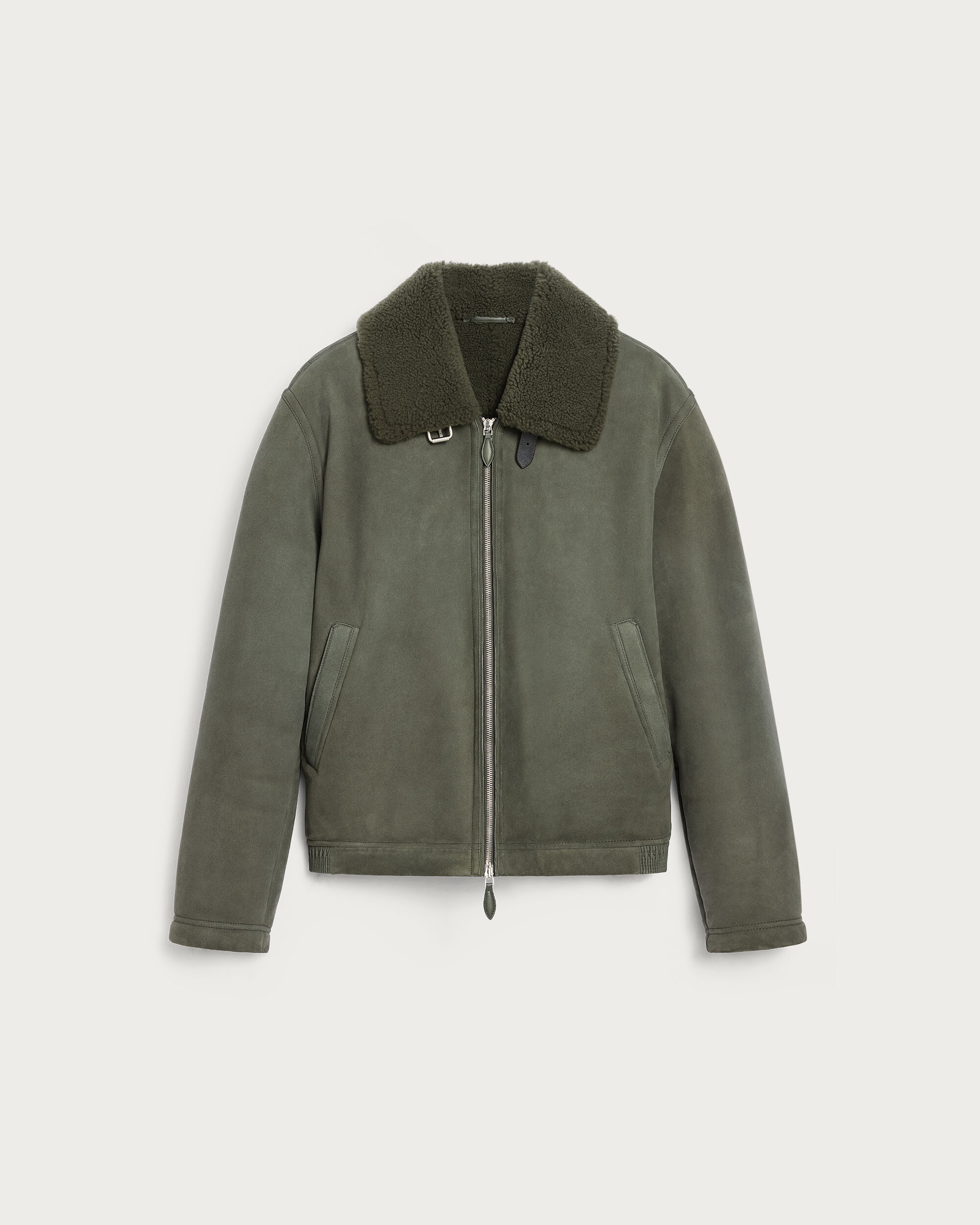 Shearling Blouson, Forest Green, hi-res