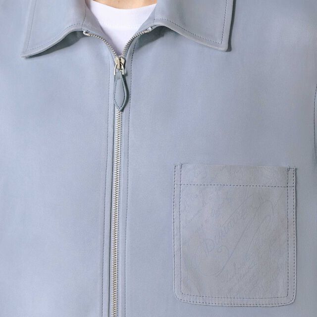 Suede Overshirt, PALE BLUE, hi-res 6