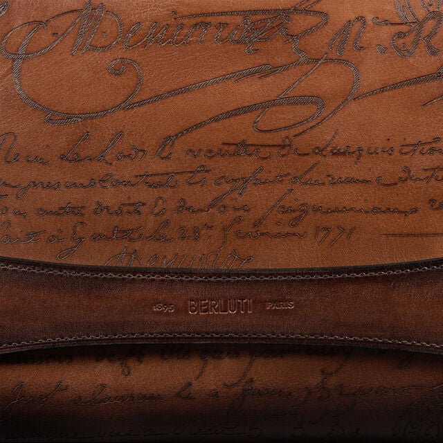 Rosewood Scritto Leather Pouch, CACAO INTENSO, hi-res 5