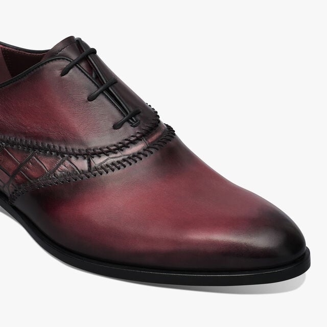 Rapiécé-Reprisé Leather And Alligator Oxford, SAINT EMILION, hi-res 6