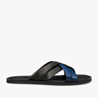 Sifnos Scritto Leather Sandal, SAPPHIRE BLUE, hi-res