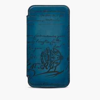 Scritto图纹皮革iPhone 14 Pro Folio手机壳, AVEIRO, hi-res
