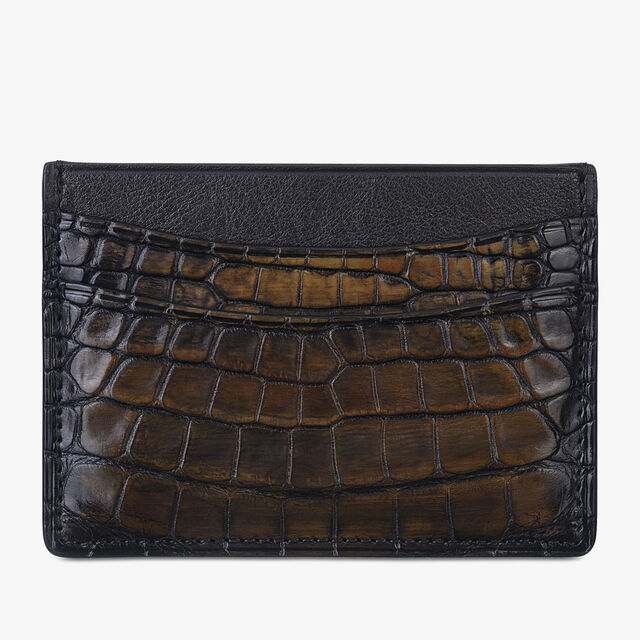 Porte-Cartes Bambou En Cuir D'Alligator, TDM, hi-res 2