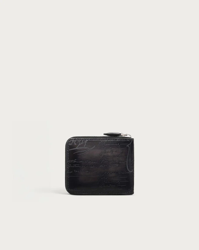 Itauba Square Compact Zipped Wallet, Nero Grigio, hi-res