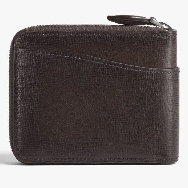 Itauba Square Gradiant Compact Wallet In Scritto Leather, SELVA OSCURA, hi-res 3
