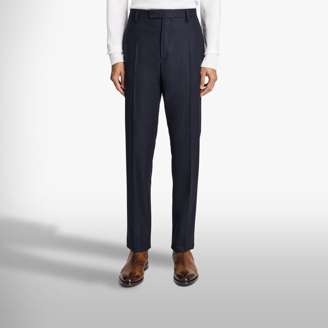 Pantalon En Cachemire Stretch, COLD NIGHT BLUE, hi-res 2