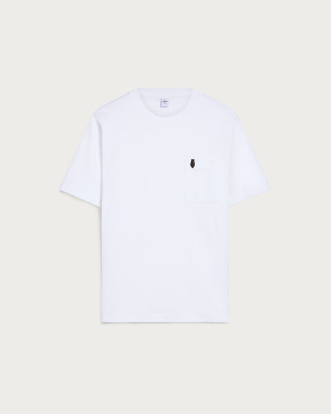 レザーディテール ポケット Tシャツ, Blanc Optique, hi-res