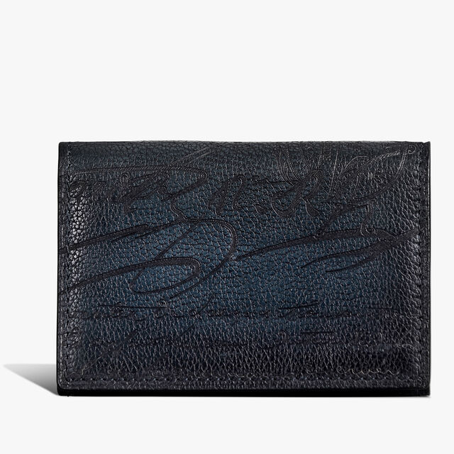 Imbuia Scritto Leather Card Holder, INDIGO DENIM, hi-res 1