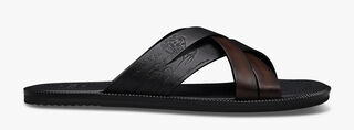 Sifnos Scritto Leather Sandal, BLACK + TDM INTENSO, hi-res