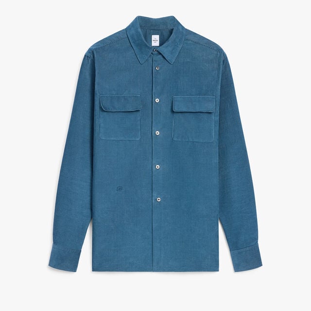 Chemise en Velours Côtelé, NILE BLUE, hi-res 1