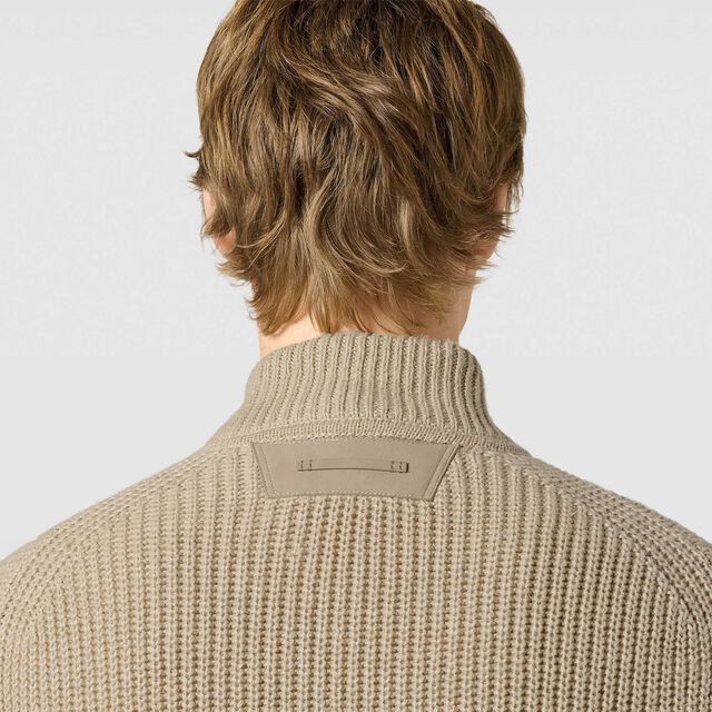 Hemp Zip-Up Cardigan, LIGHT FAWN, hi-res 5