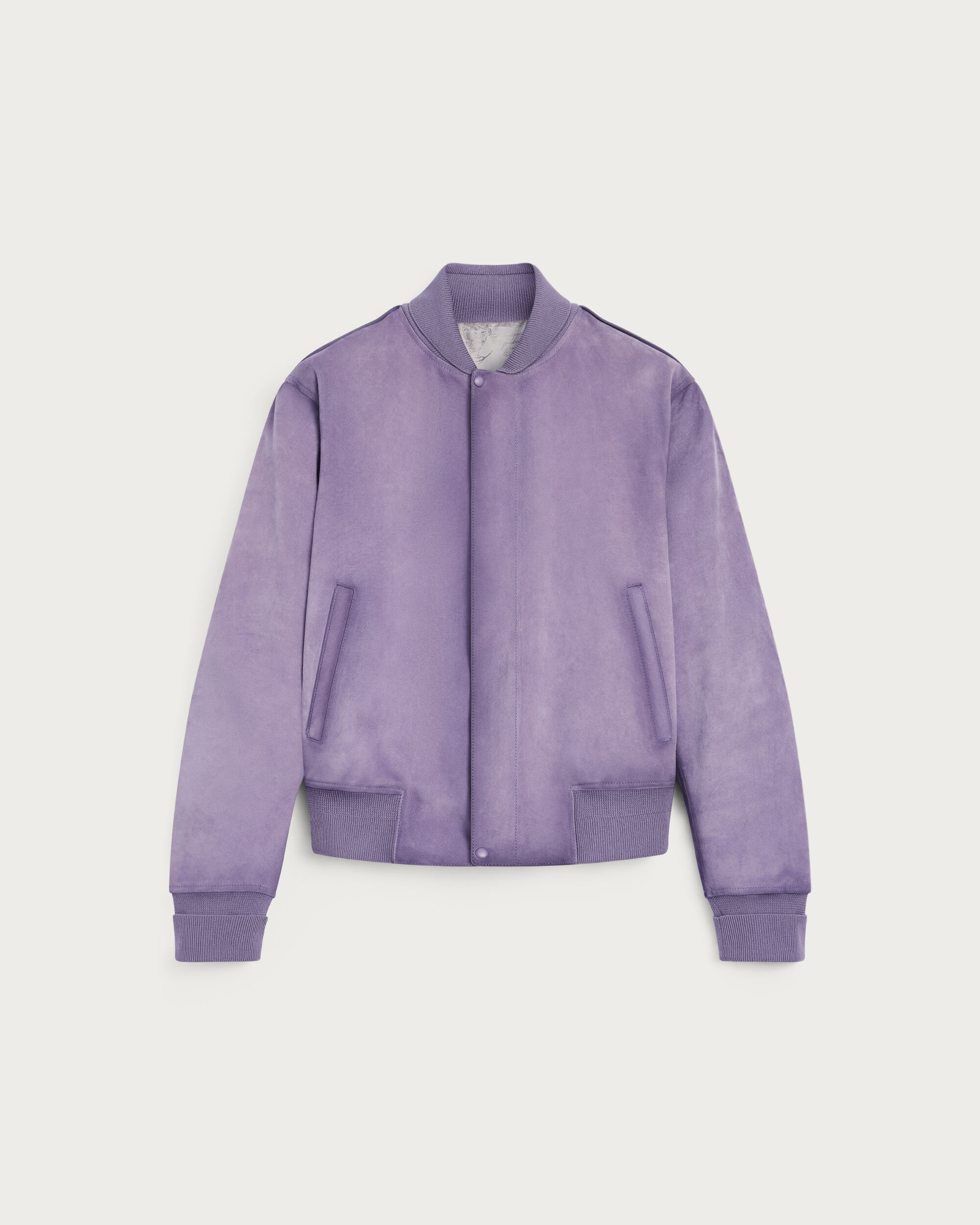Leather Patina Bomber, Pastel Lilac, hi-res