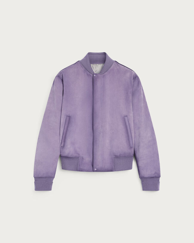 Leather Patina Bomber, Pastel Lilac, hi-res