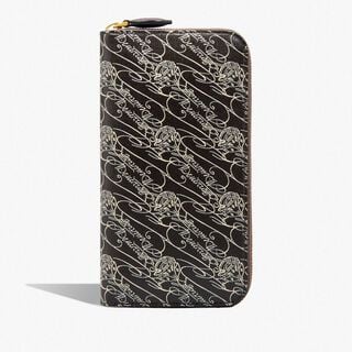 Itauba Toile Marbeuf Long Zipped Wallet, DARK BROWN + MADURO, hi-res