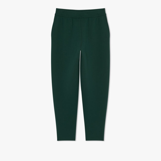 Wool Double Face Scritto Trousers, DEEP GREEN, hi-res 1
