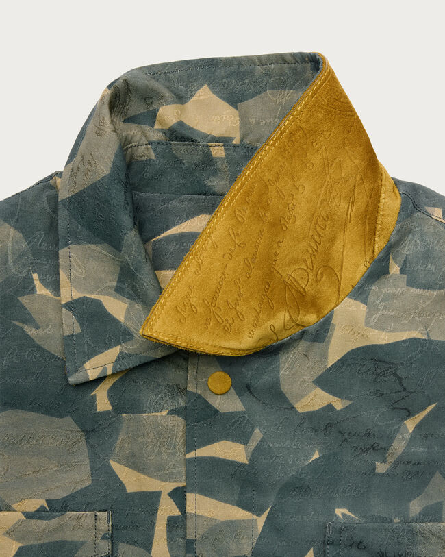 Camouflage Military Overshirt with Suede Details, Green Camo Shoes, hi-res