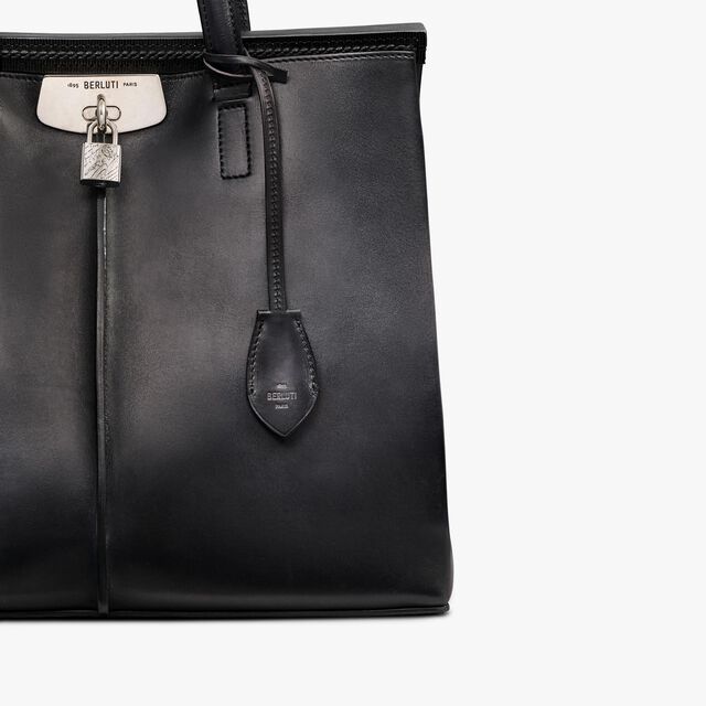 Luti 38 Leather Tote Bag, NERO GRIGIO, hi-res 5