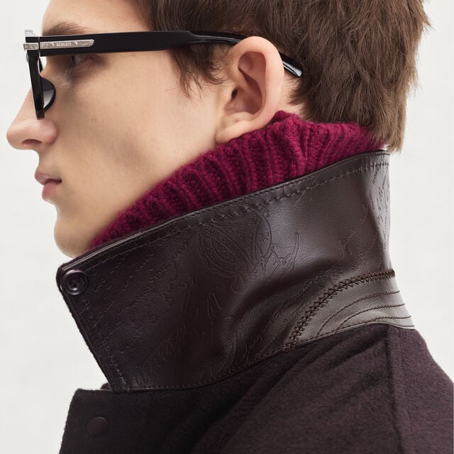 Blouson Aviateur en Cachemire, NERO BORDO, hi-res 4