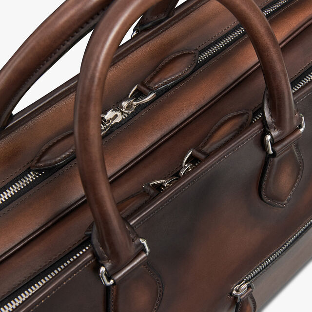Deux Jours Leather Briefcase, CACAO INTENSO, hi-res 5