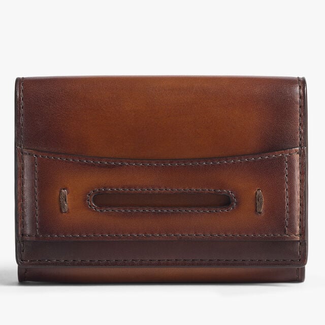 Imbuia Andy Card Holder In Leather, CACAO INTENSO, hi-res 1