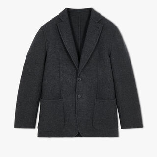 Double Face Cashmere Jacket, DARK CHARCOAL, hi-res