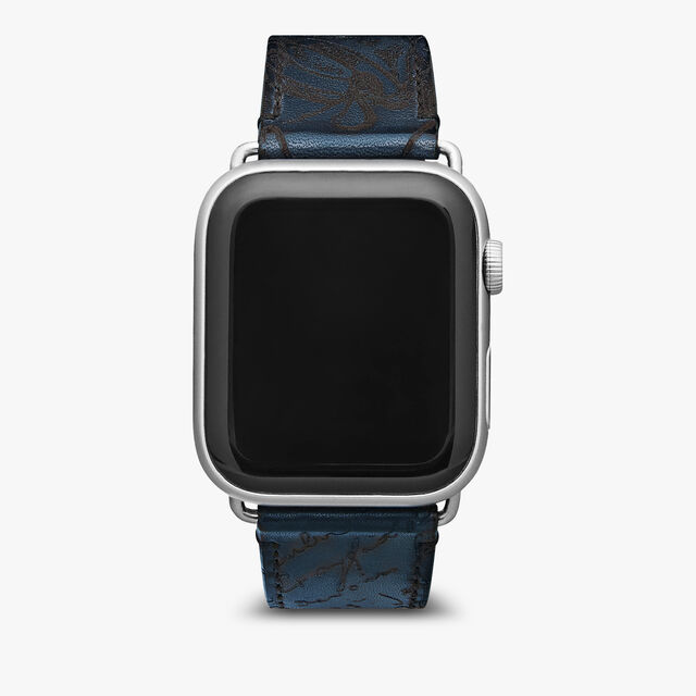 Scritto Leather Apple Watch Bracelet, STEEL BLUE, hi-res 1