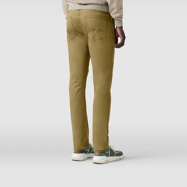 Pantalon Slim En Denim Teint, GOLDEN BRONZE, hi-res 3