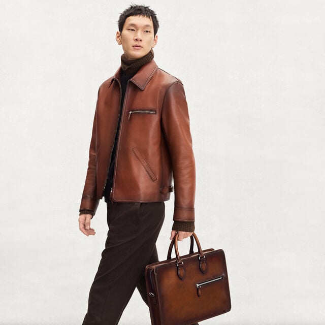 Cartable Un Jour En Cuir, CACAO INTENSO, hi-res 4