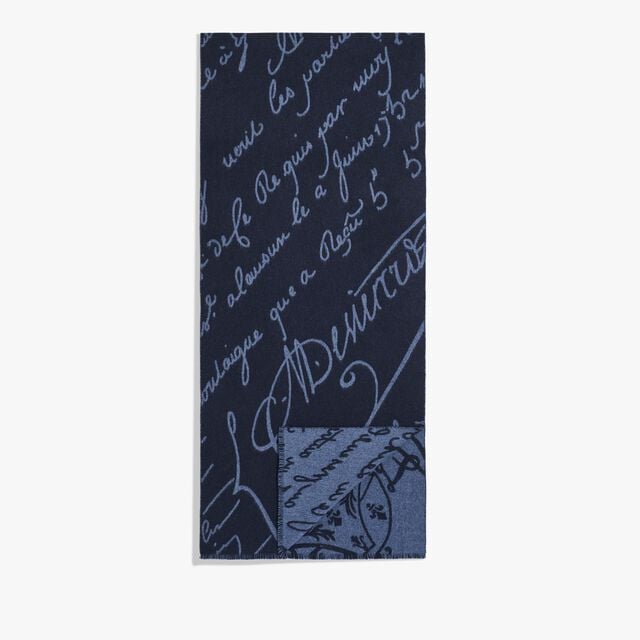 Wool Scritto Scarf, INK, hi-res 2