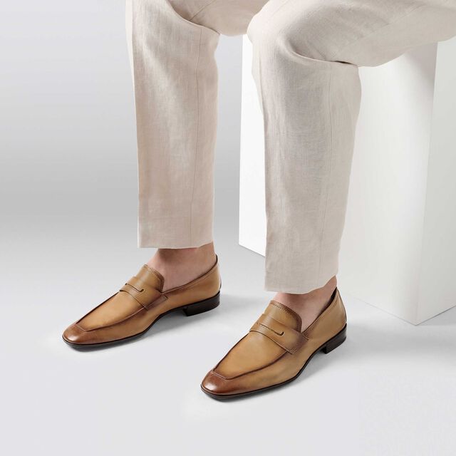 Lorenzo Scritto Kangaroo Leather Loafer, CACHEMIRE, hi-res 7