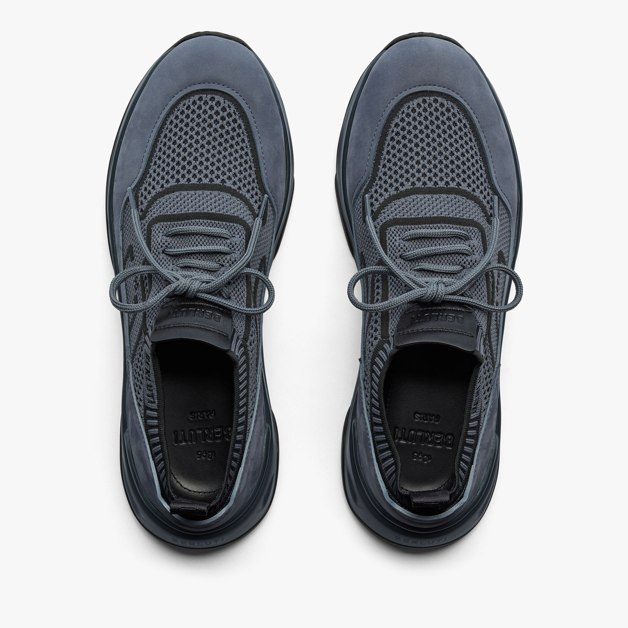 クローズ10 Shadow Knit, Nubuck Calf And Lagoon Calf Sneaker | Berluti US