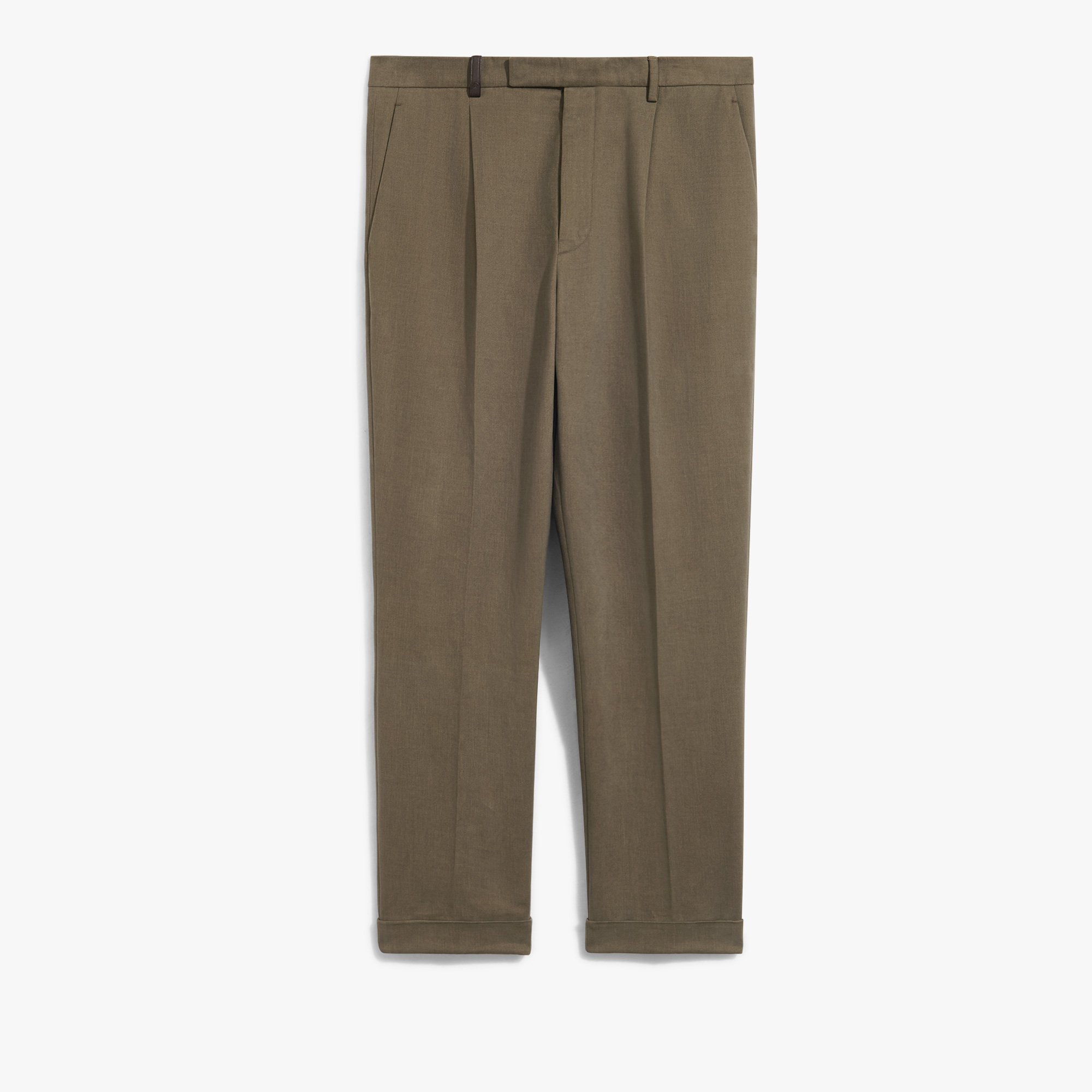 Pantalon avec Passant en Cuir, MOSS, hi-res