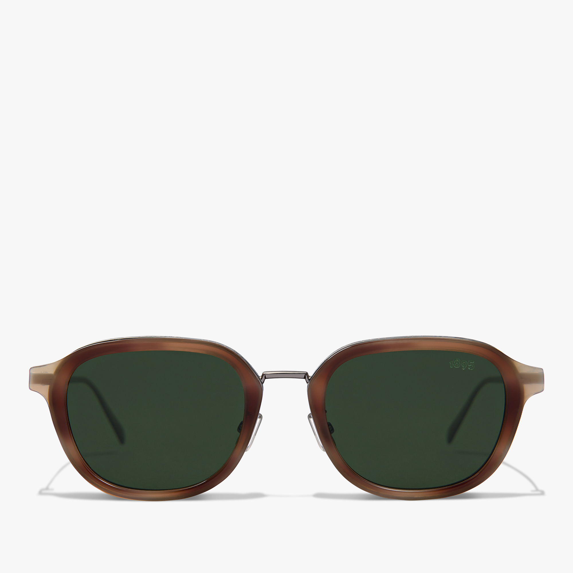 Equinox Metal And Acetate Sunglasses, CACAO + GREEN, hi-res