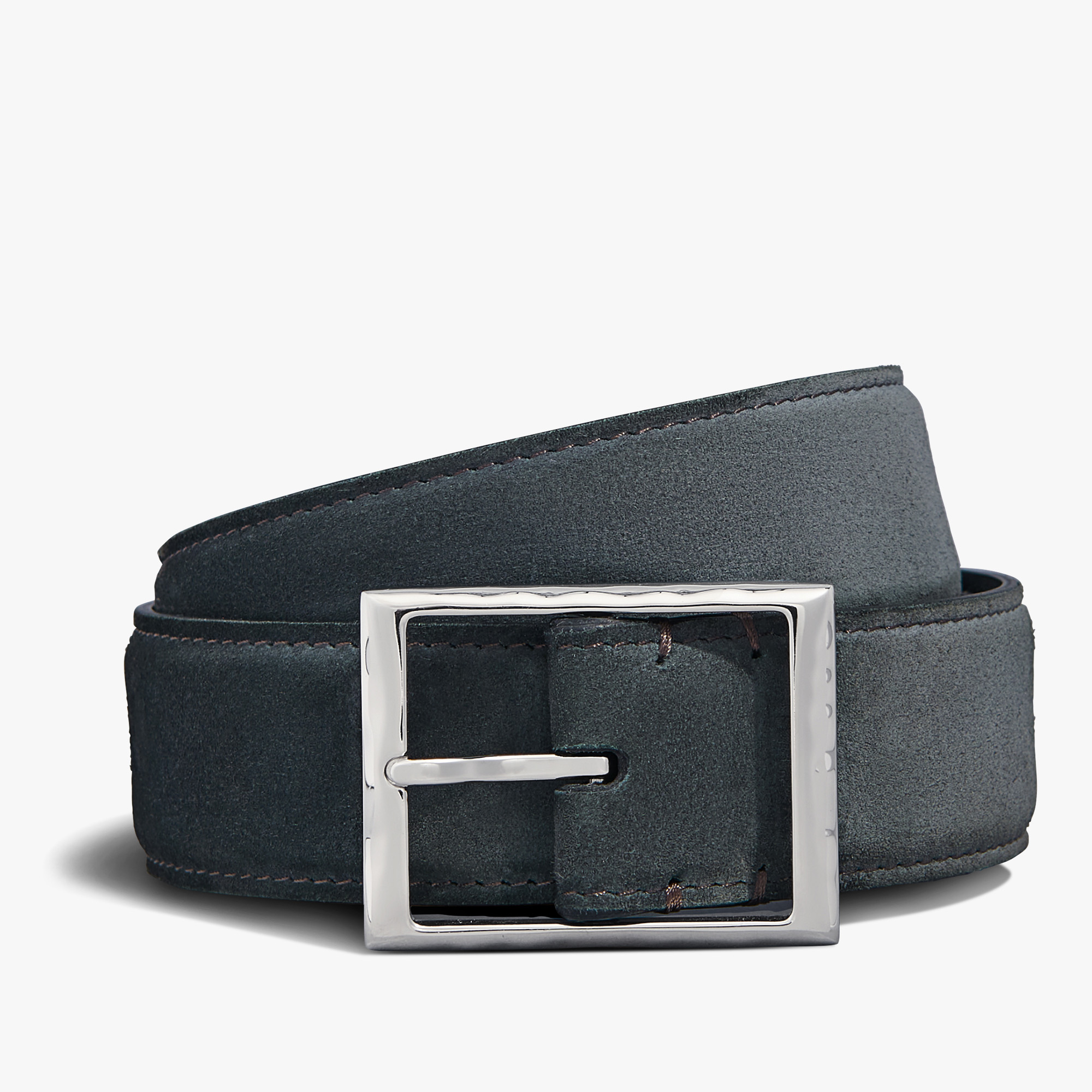 Classic Suede Leather 35 mm Belt, ASPHALT, hi-res