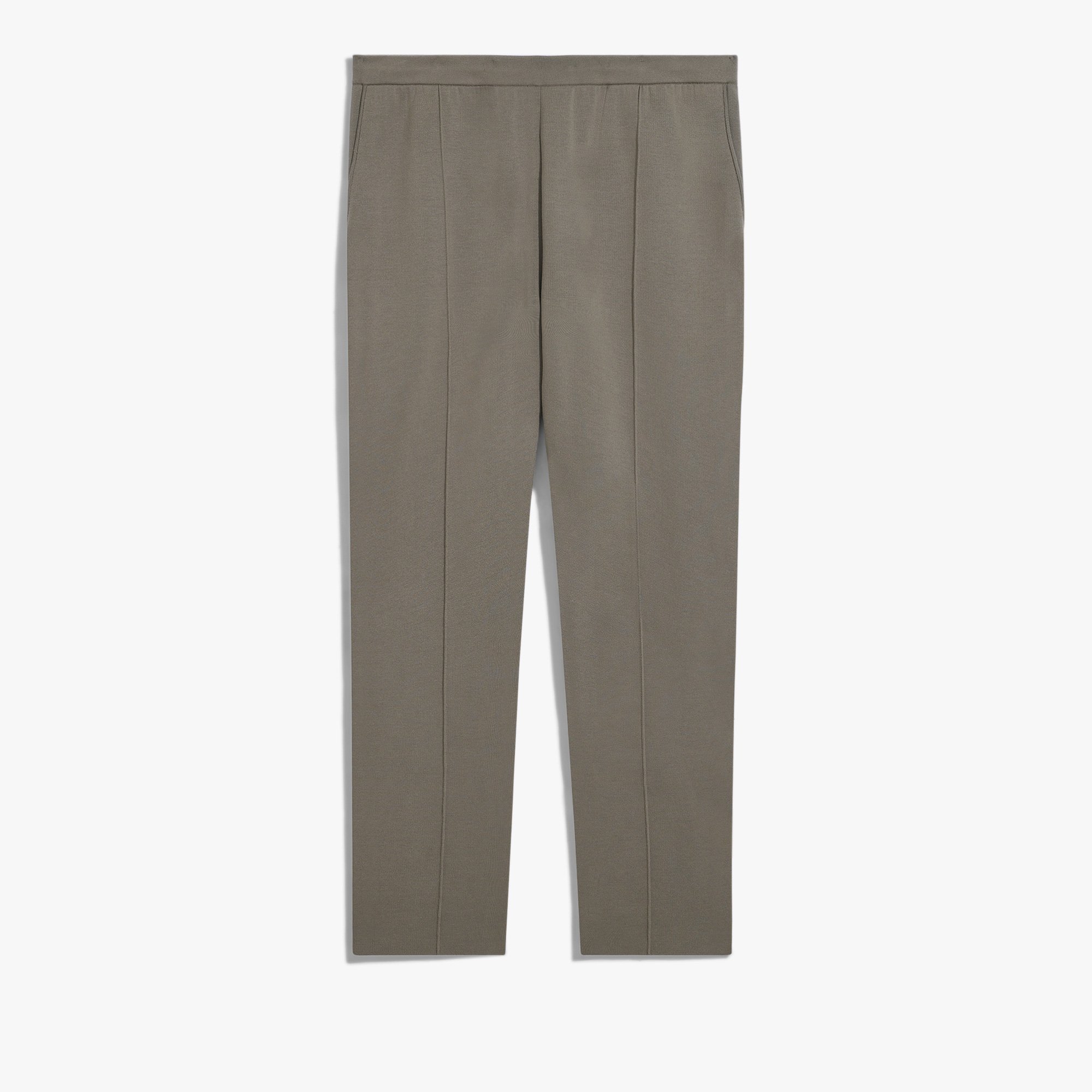 Double Face Scritto Knitted Pants, PEBBLES GREY, hi-res