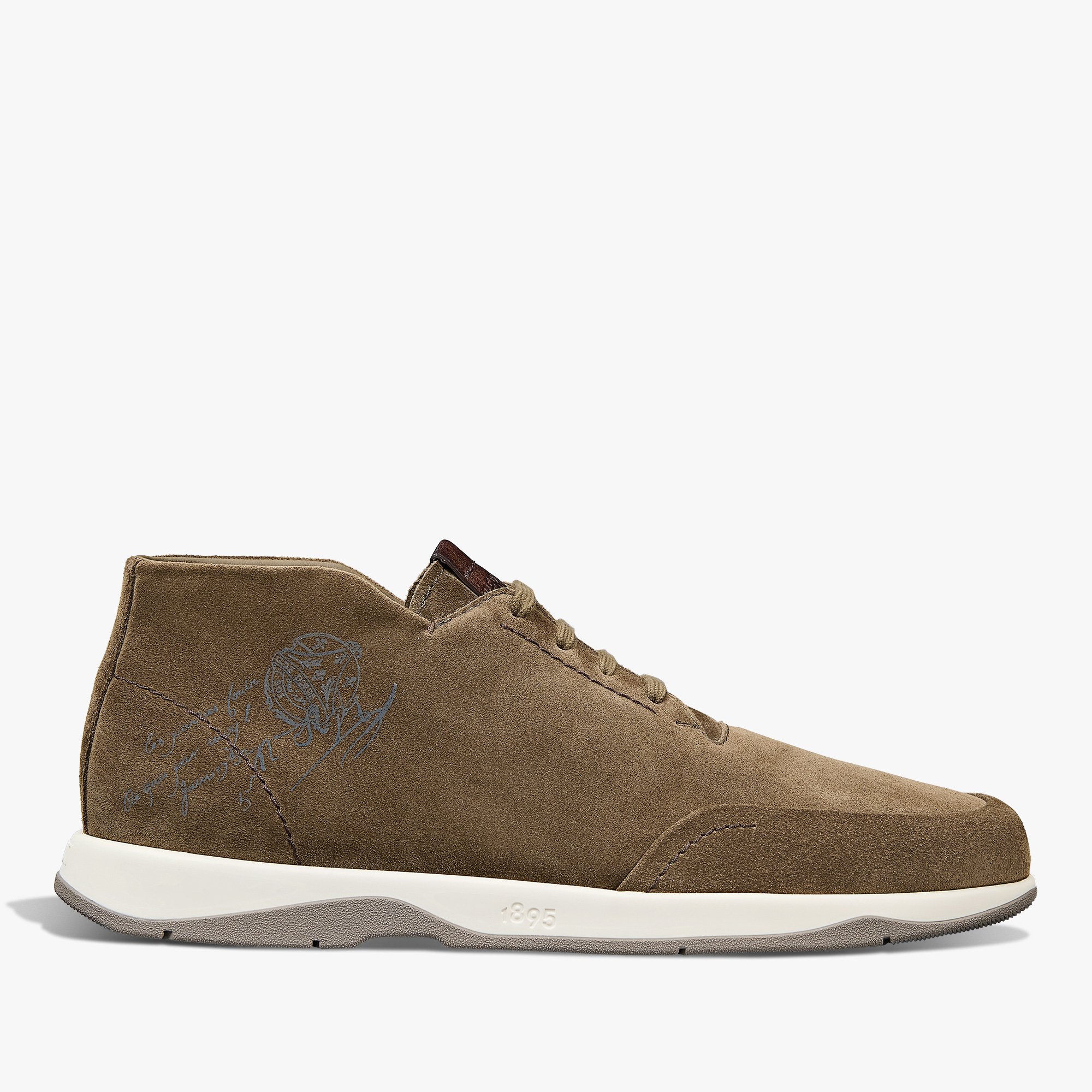 Echappee Scritto Suede Calf Derby, PINE GREEN, hi-res
