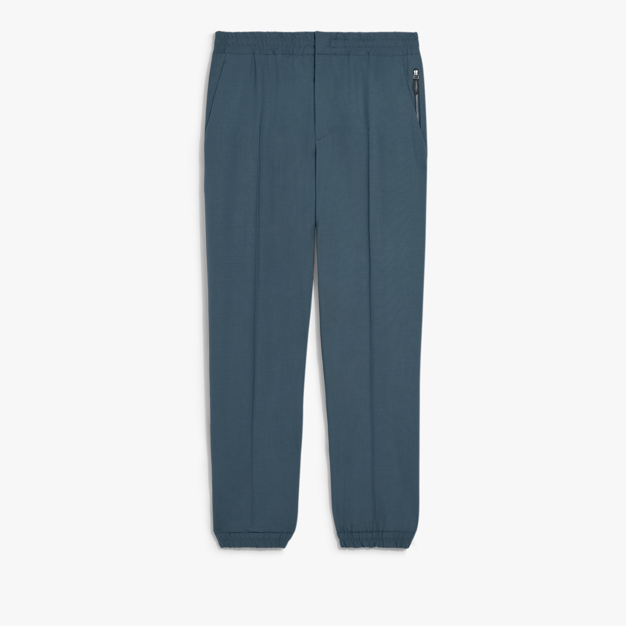 Stretch Wool Jogpants, GREYISH BLUE, hi-res
